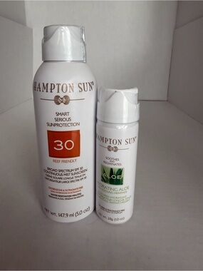 Hampton Sun Bundle SPF 30 Broad Spectrum SunscreenAnd Aloe Hydrating Mist NWOT